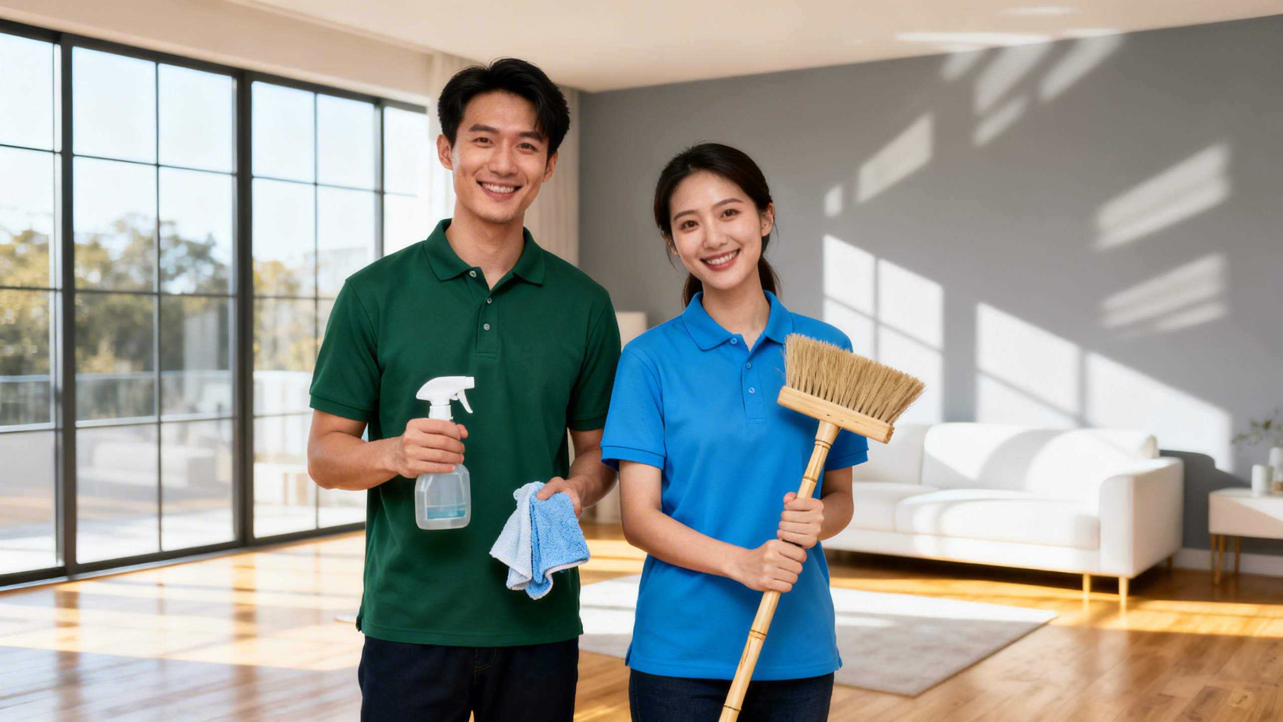 Professional cleaning team